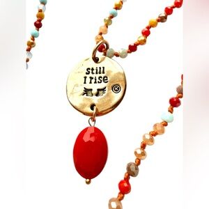 Katia Designs Adjustable Beaded Necklace – “Still I Rise” Phoenix rising